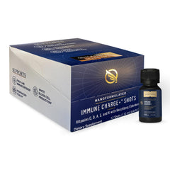 Quicksilver Scientific Immune Charge+ bottle with elderberry concentrate for on-the-go support