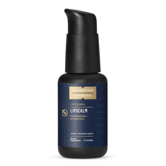 Quicksilver Lipocalm bottle closeup highlighting relaxation and sleep support.