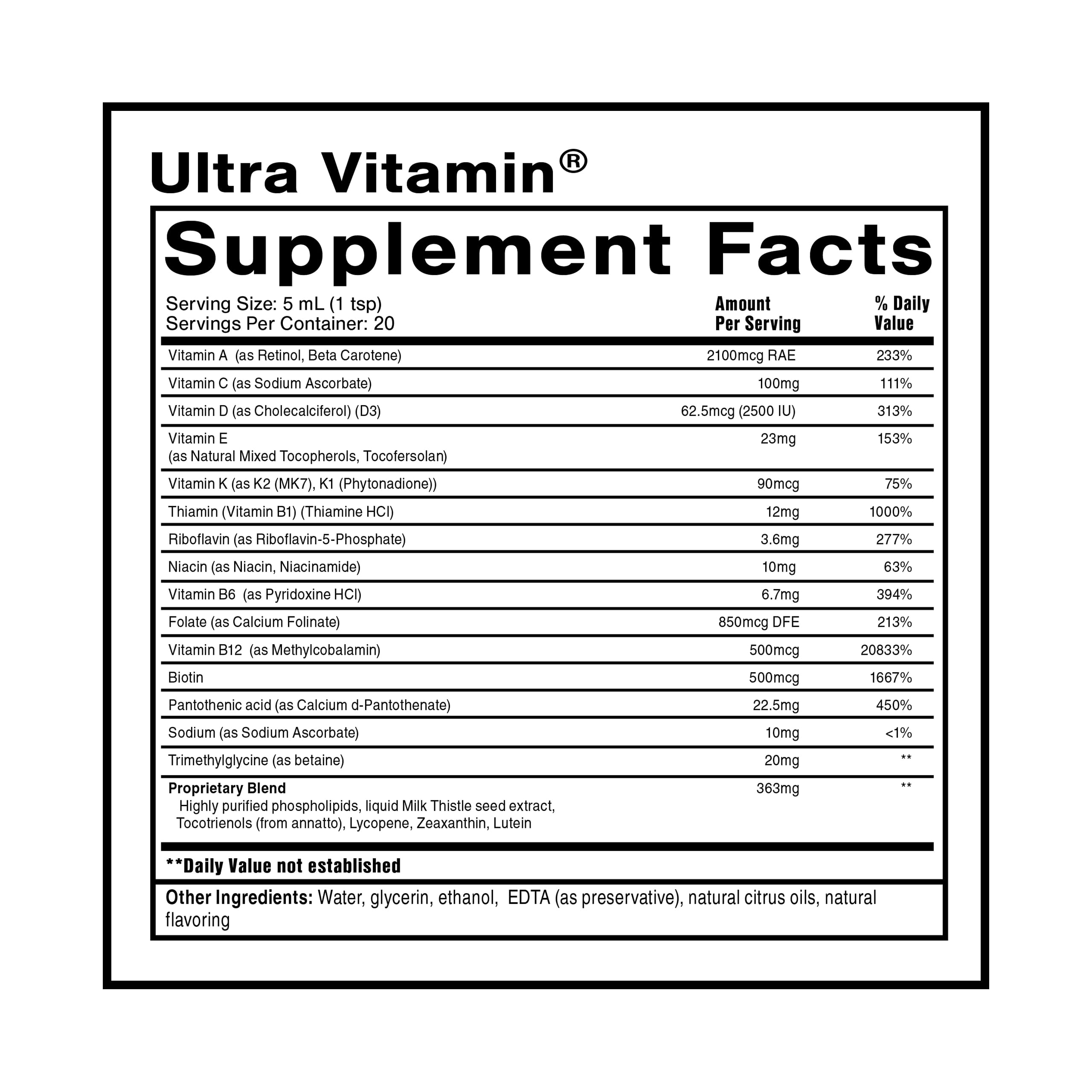 Quicksilver Scientific Liposomal Ultra Vitamin bottle close-up highlighting liposomal formula