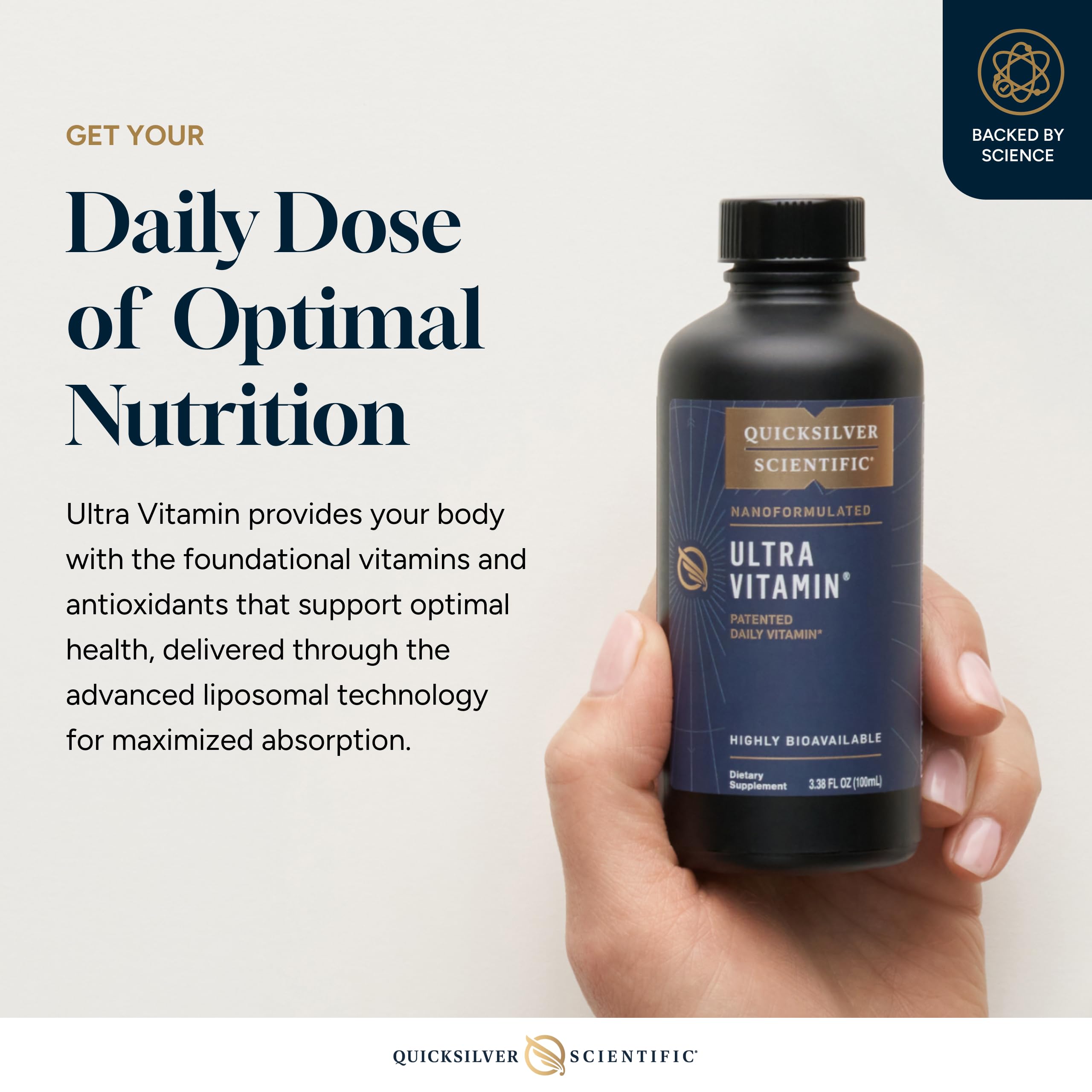 Quicksilver Liposomal Ultra Vitamin ingredients with B complex and antioxidants