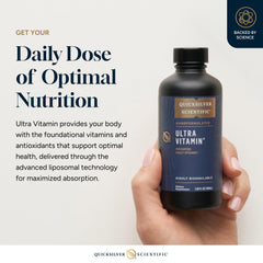 Quicksilver Liposomal Ultra Vitamin ingredients with B complex and antioxidants