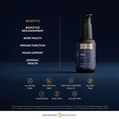 Quicksilver Nanoemulsified D3K2 drops for under-tongue use and fast absorption