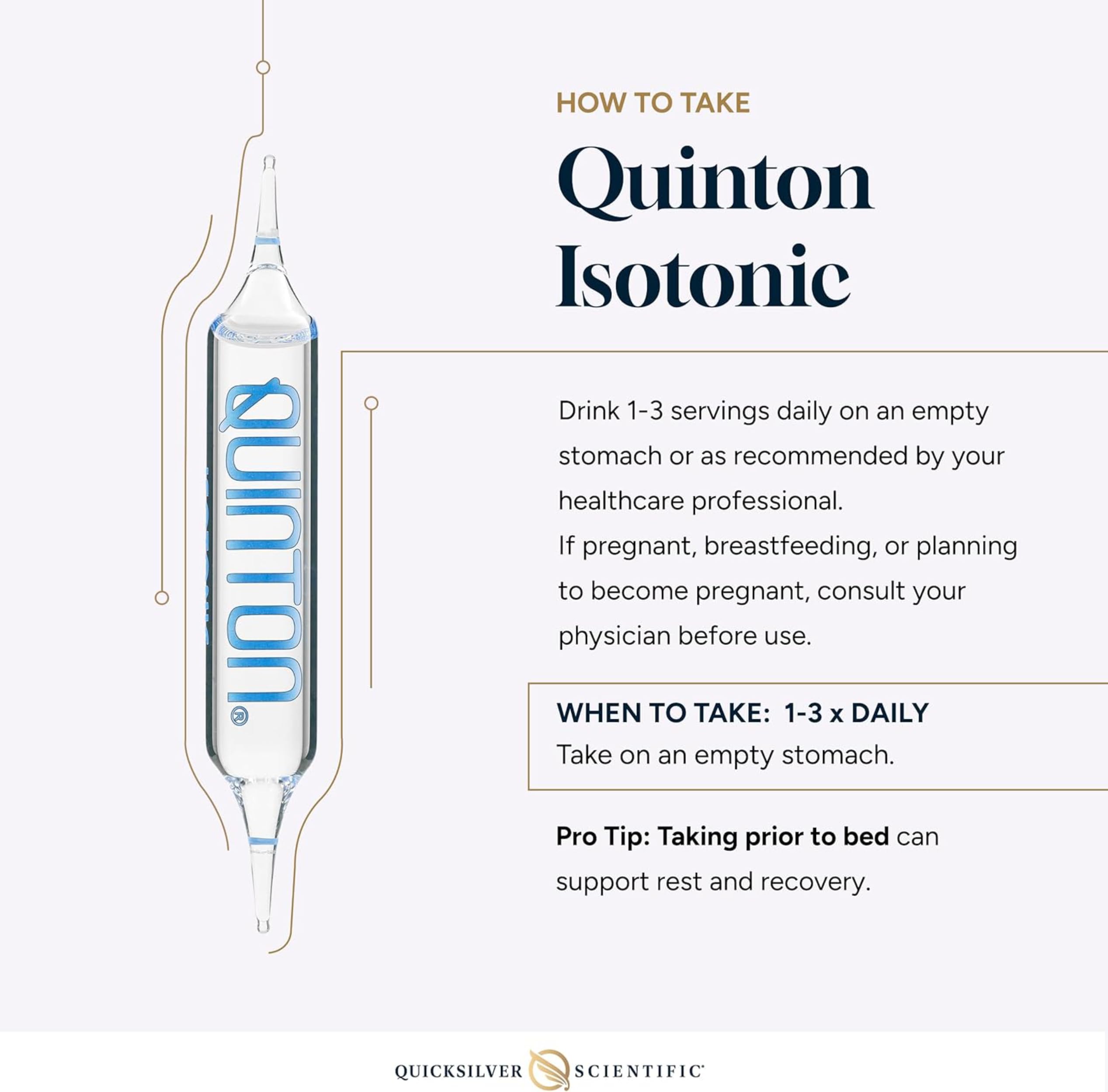 Quicksilver Scientific glass ampoules on display for electrolyte replenishment