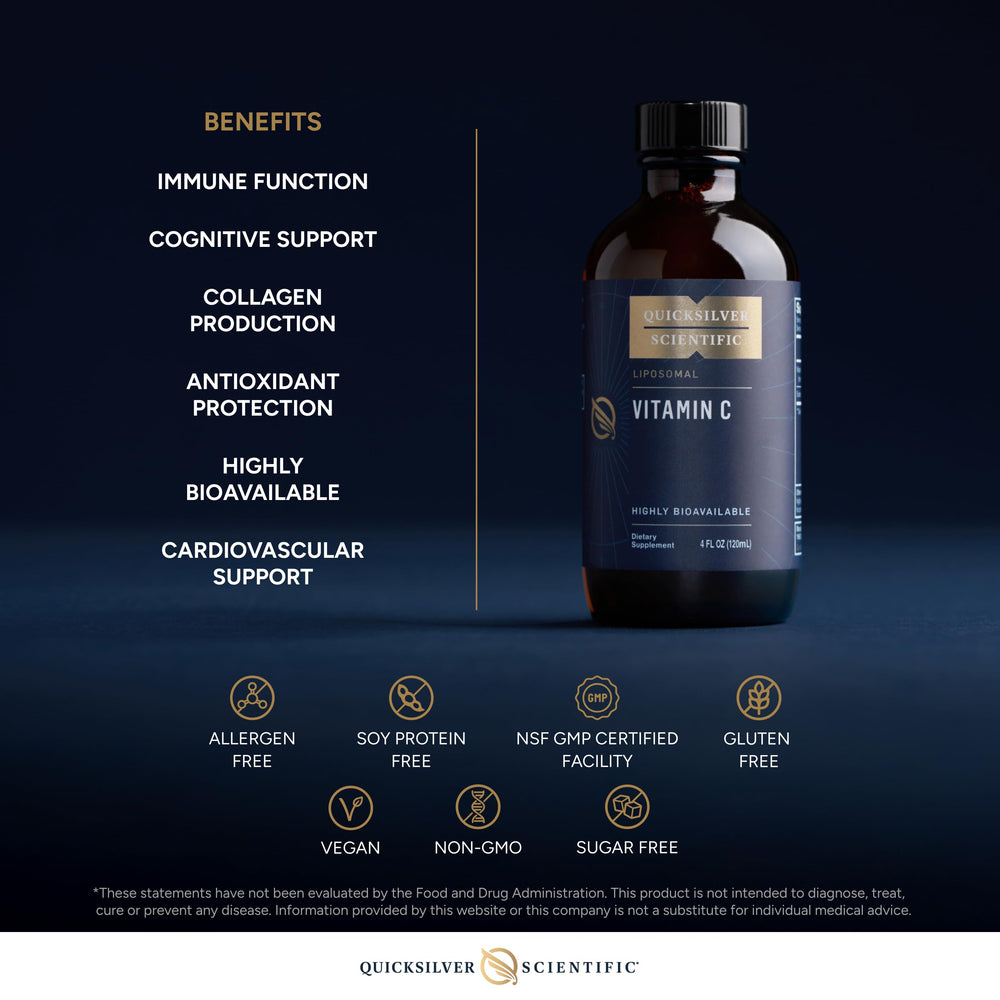 Glass bottle closeup emphasizes gluten-free and vegan-ready formula.
