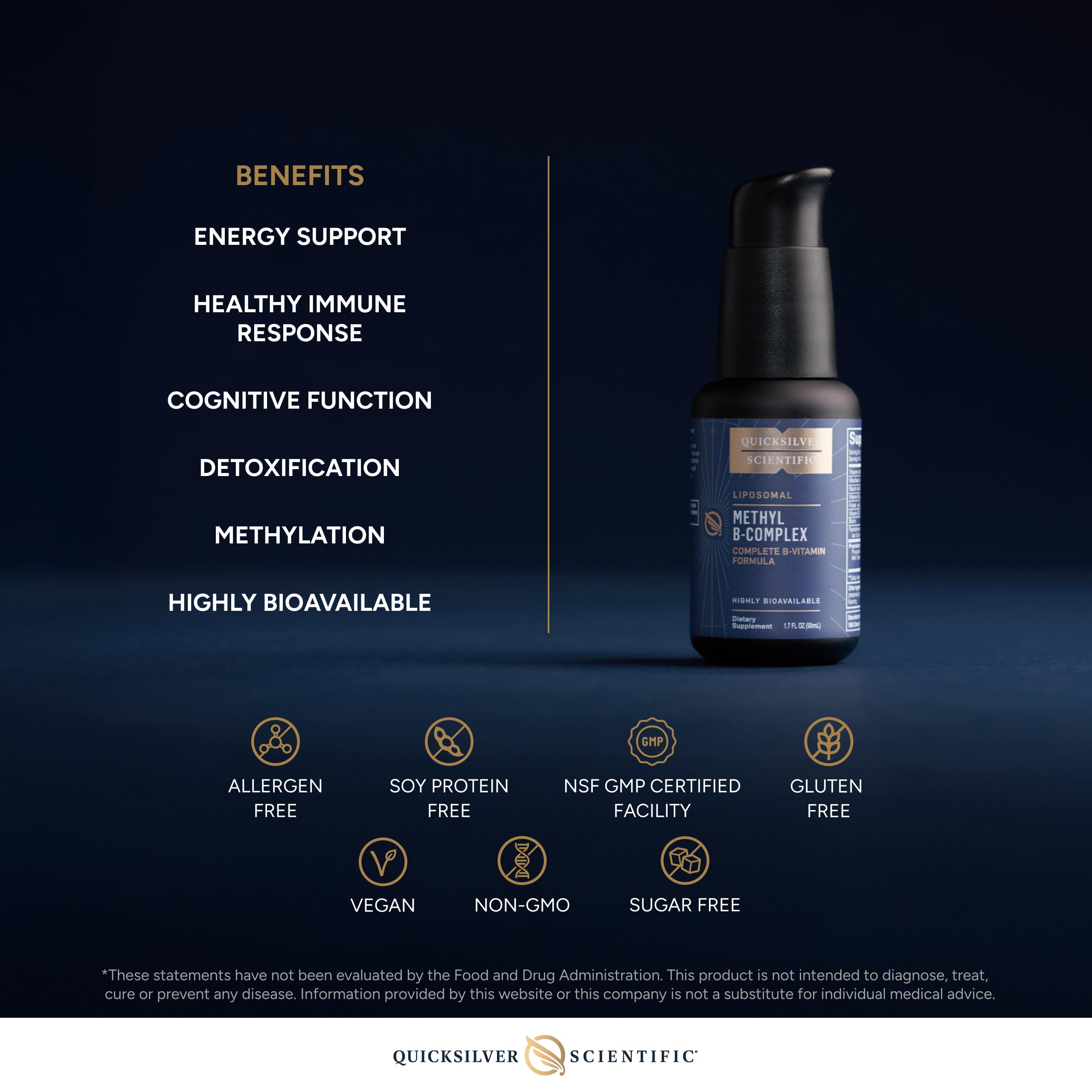 Quicksilver Scientific Methyl B Complex liposome delivery enhances bioavailability.