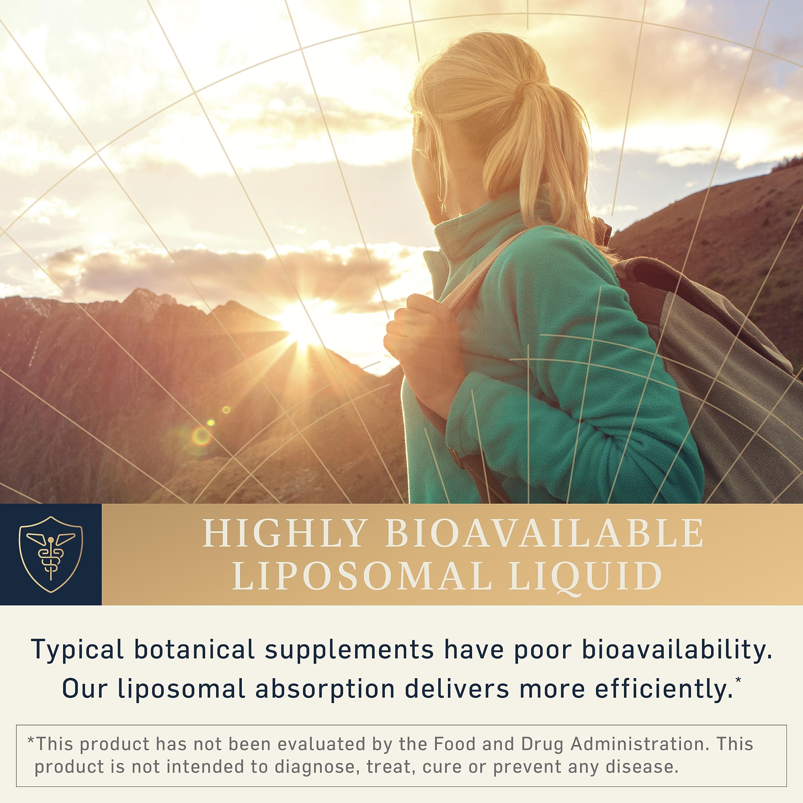 Quicksilver nanoemulsified cat's claw ingredient panel close-up emphasizing immune-supporting botanicals