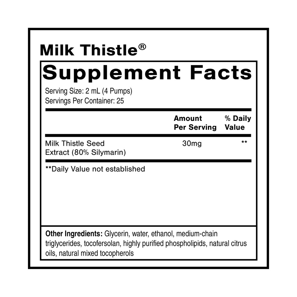 Quicksilver Scientific milk thistle dropper—precise dosing for liver support.