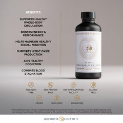 Quicksilver Scientific Performance Cardio+ label design highlights ingredients.