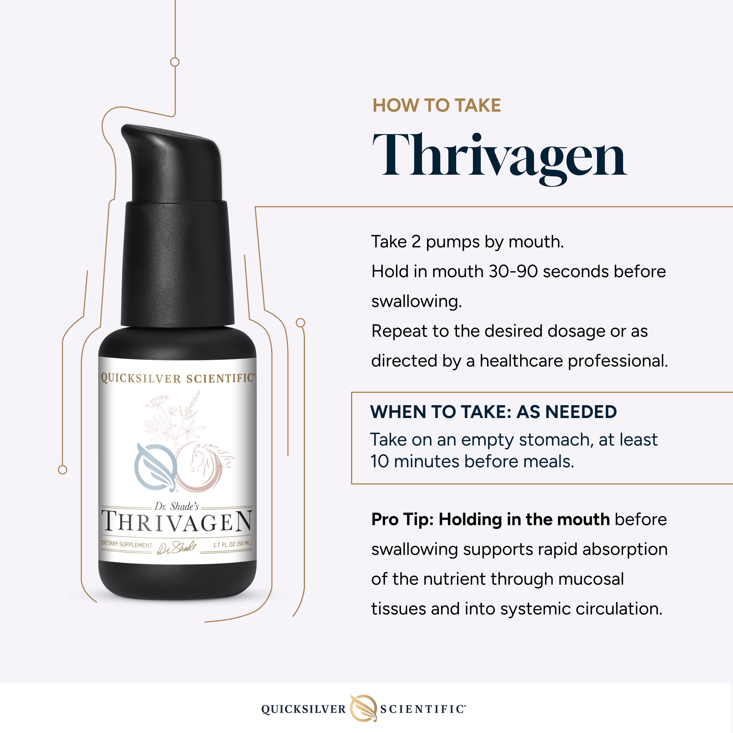 Thrivagen daily-use image conveys simple routine for energy and balance.