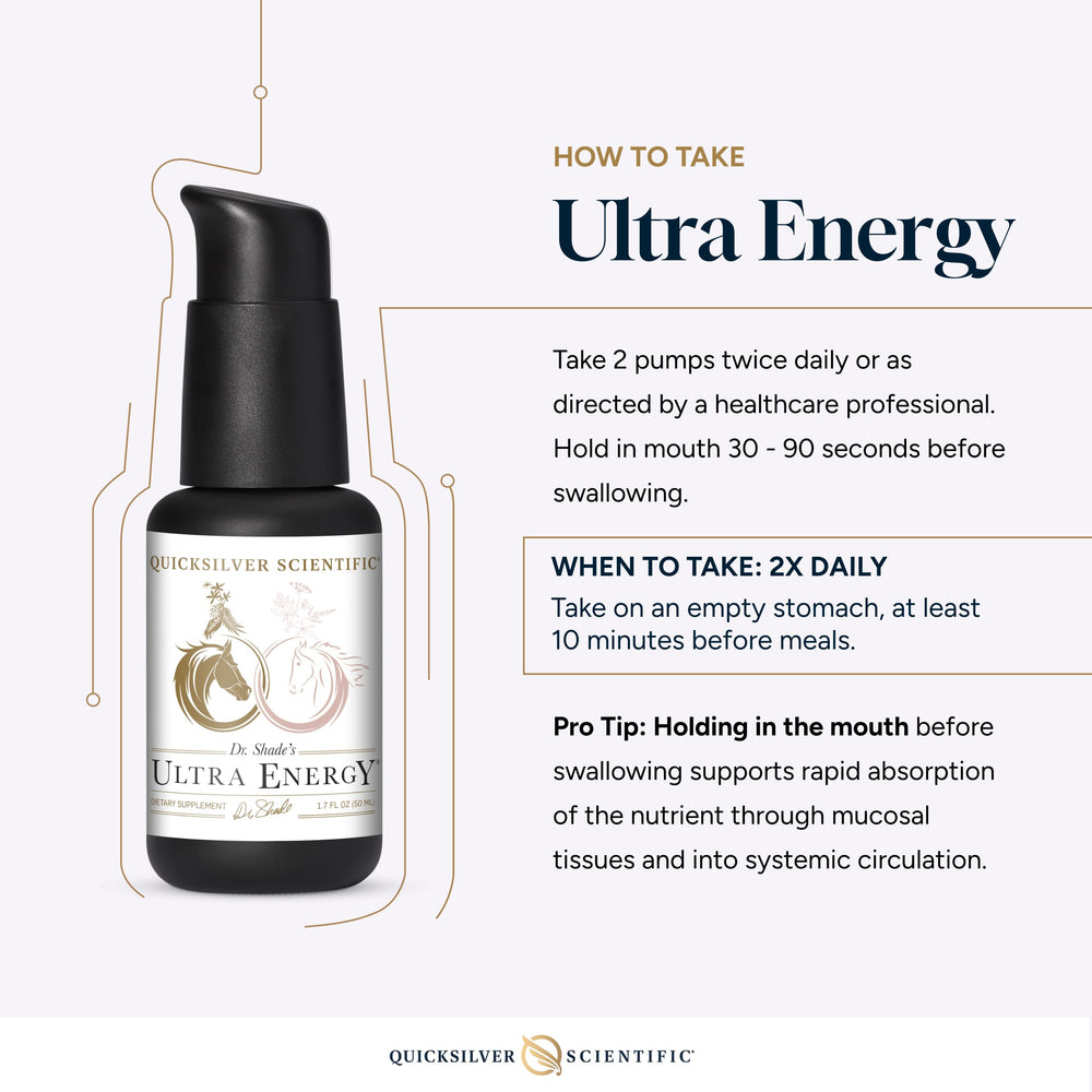 Quicksilver Scientific Ultra Energy packaging box communicates premium formulation.