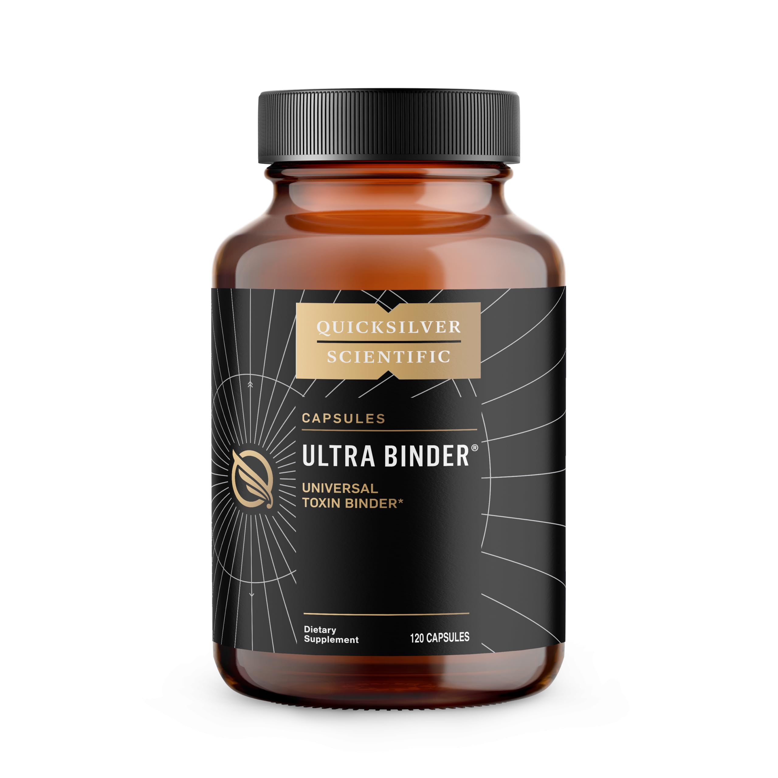 Quicksilver Ultra Binder bottle front for gut support.