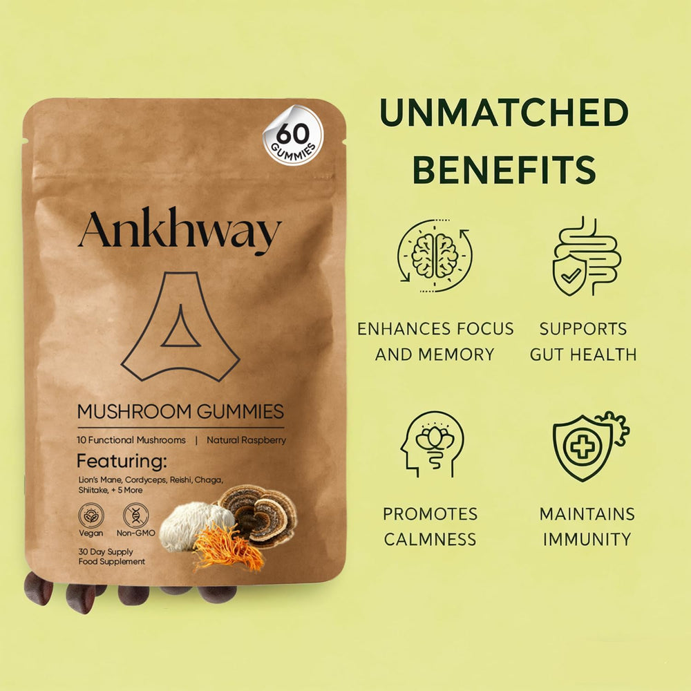 QUIET DOSE Ankhway Gummies ingredient label close-up for transparency.