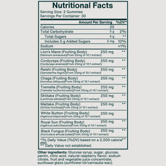 QUIET DOSE Ankhway Mushroom Gummies natural flavor close-up with vegan ingredients.