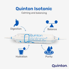 Ocean and spring water ingredients in Quinton isotonic ampoules