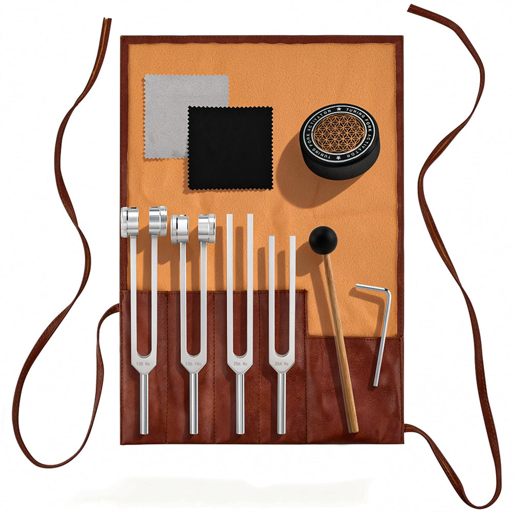 Quivorant 128Hz tuning fork close-up for relaxation and focus