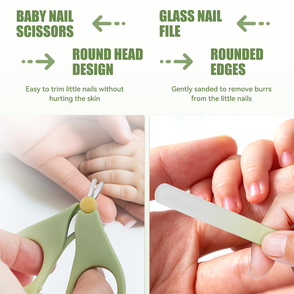 Qunlions life baby nail care set ear-cleaner precise earwax removal without deep intrusion.
