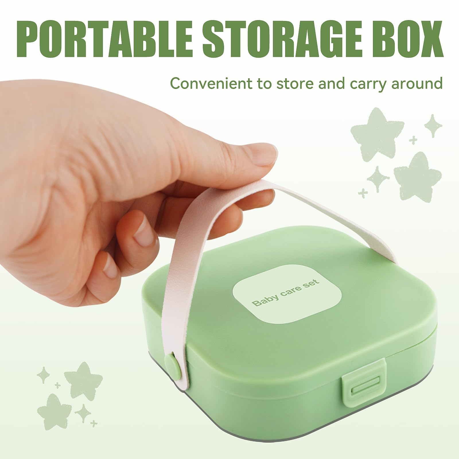Qunlions life baby nail care set green-packaging eco-friendly storage solution.