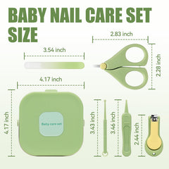 Qunlions life baby nail care set nail-scissors-rounded-tips supports gentle trimming.