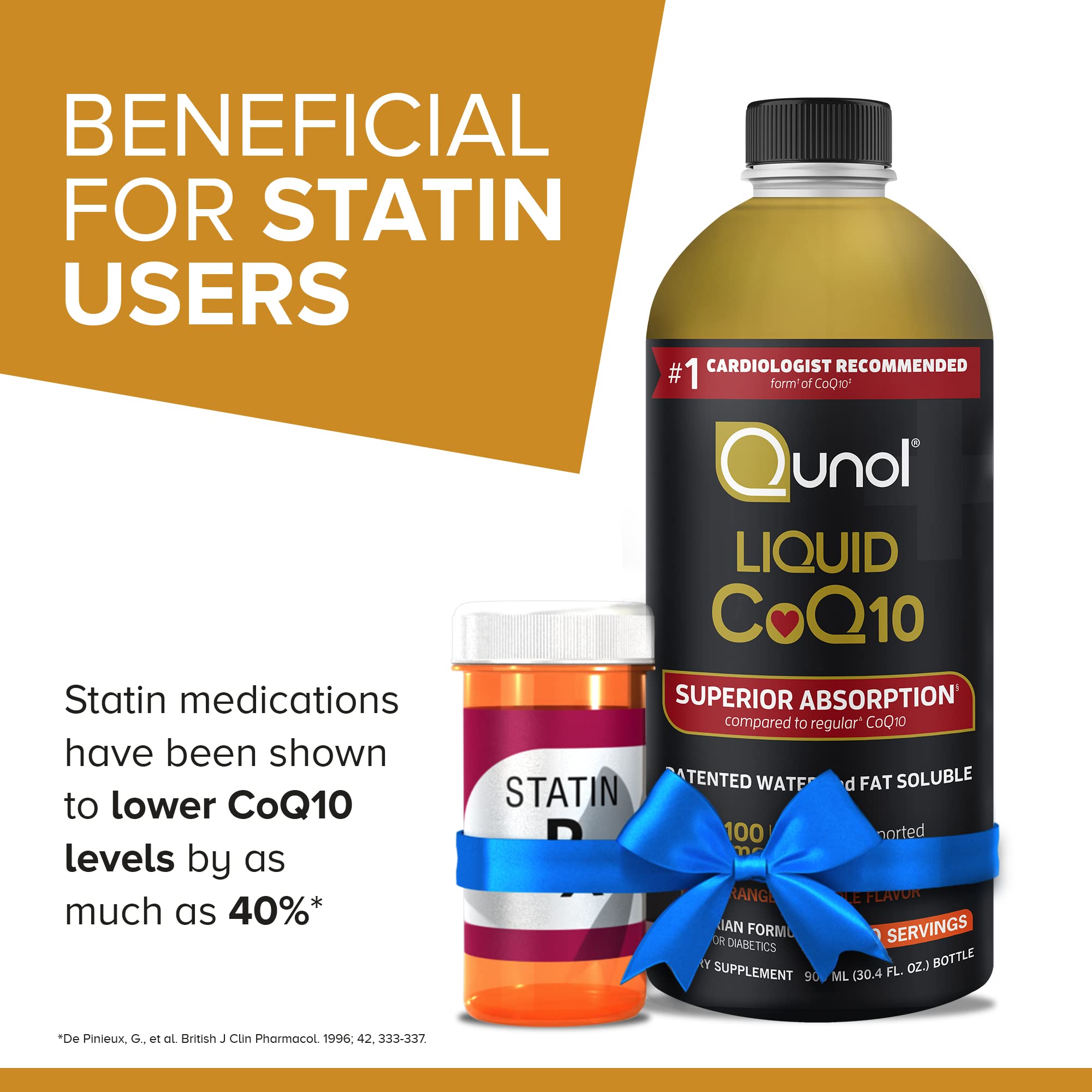 Qunol CoQ10 label closeup emphasizing formulation details.