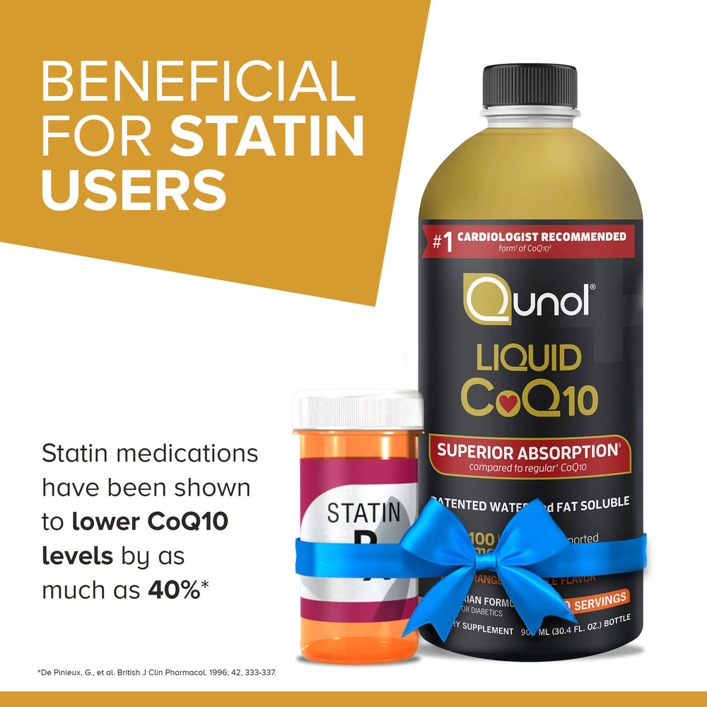 Qunol CoQ10 label closeup emphasizing formulation details.