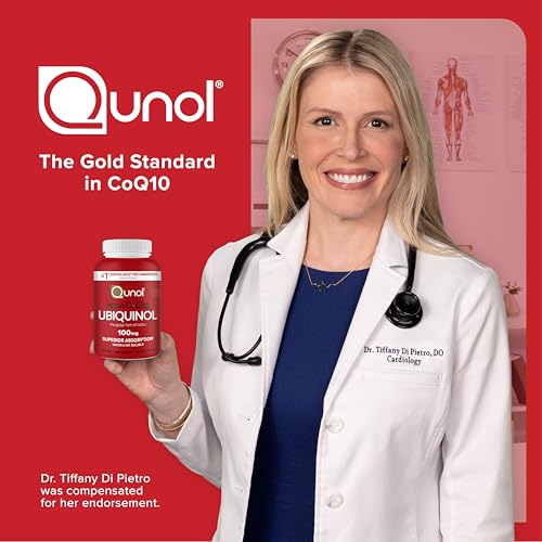 Qunol Mega Ubiquinol 100mg back label with storage tips
