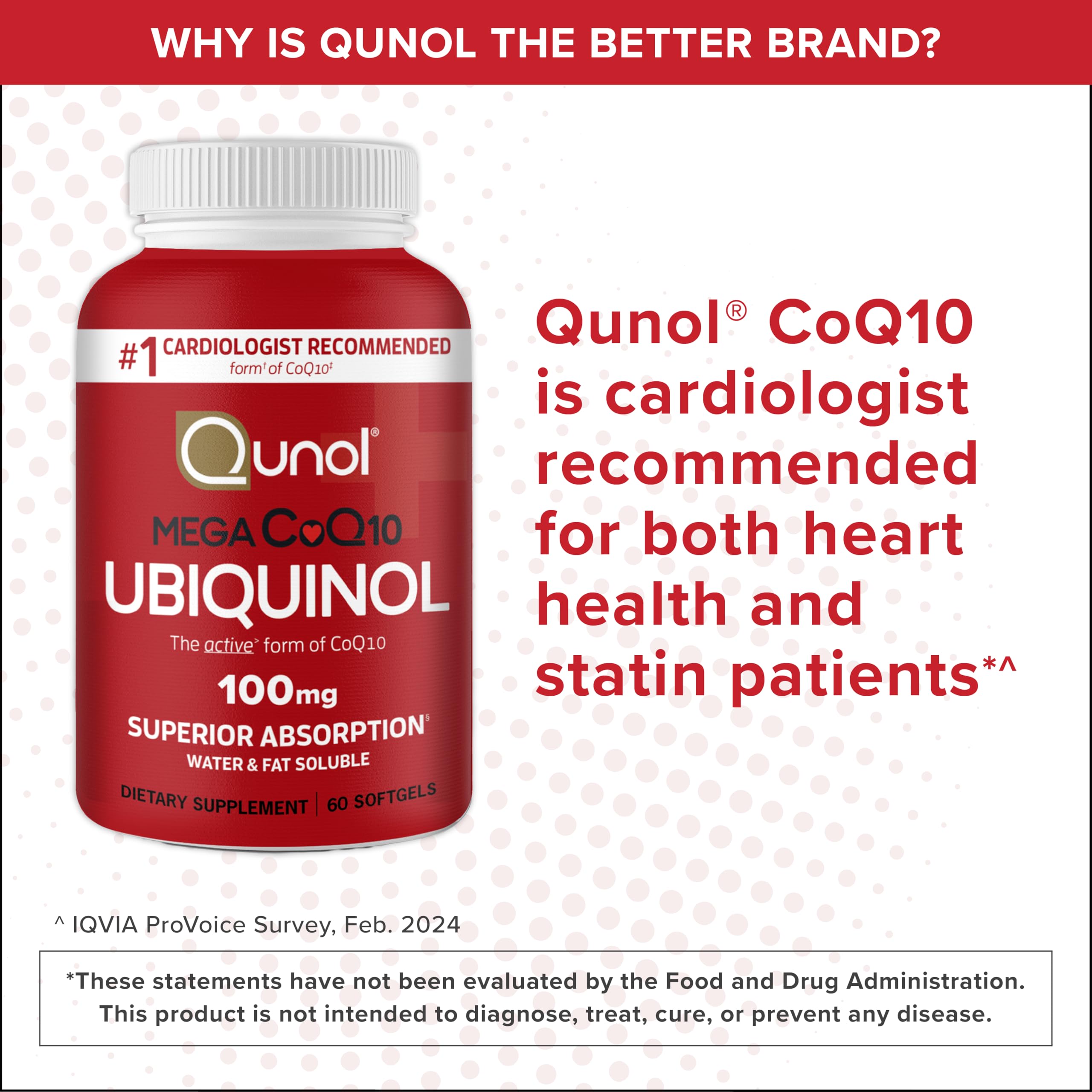 Qunol Mega Ubiquinol 100mg vial close-up with capsules
