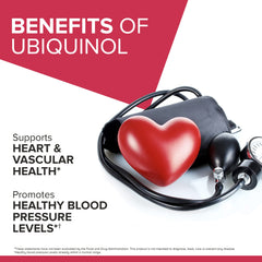 Qunol CoQ10 label detail highlights water- and fat-soluble formula.