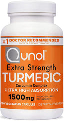 Qunol Turmeric bottle showing Ultra High Absorption for daily joint support.