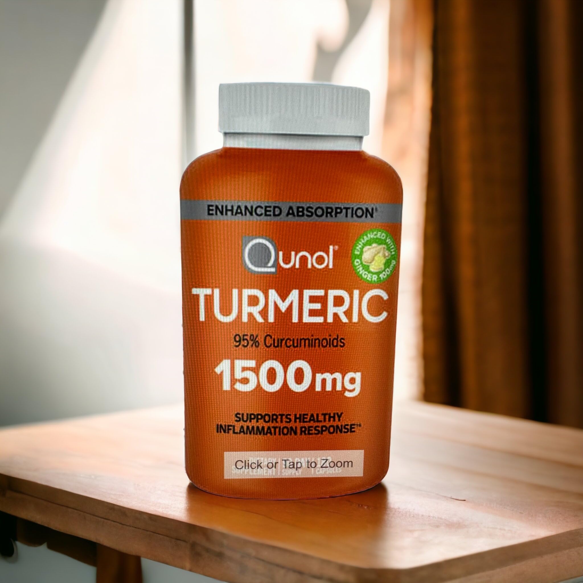Qunol Turmeric Curcumin bottle — enhanced absorption formula for joint comfort