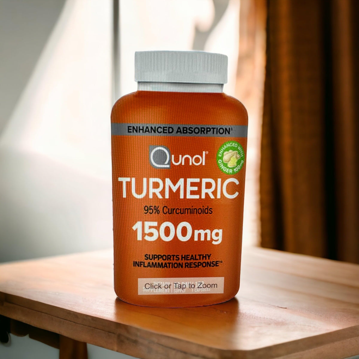 Qunol Turmeric Curcumin bottle — enhanced absorption formula for joint comfort