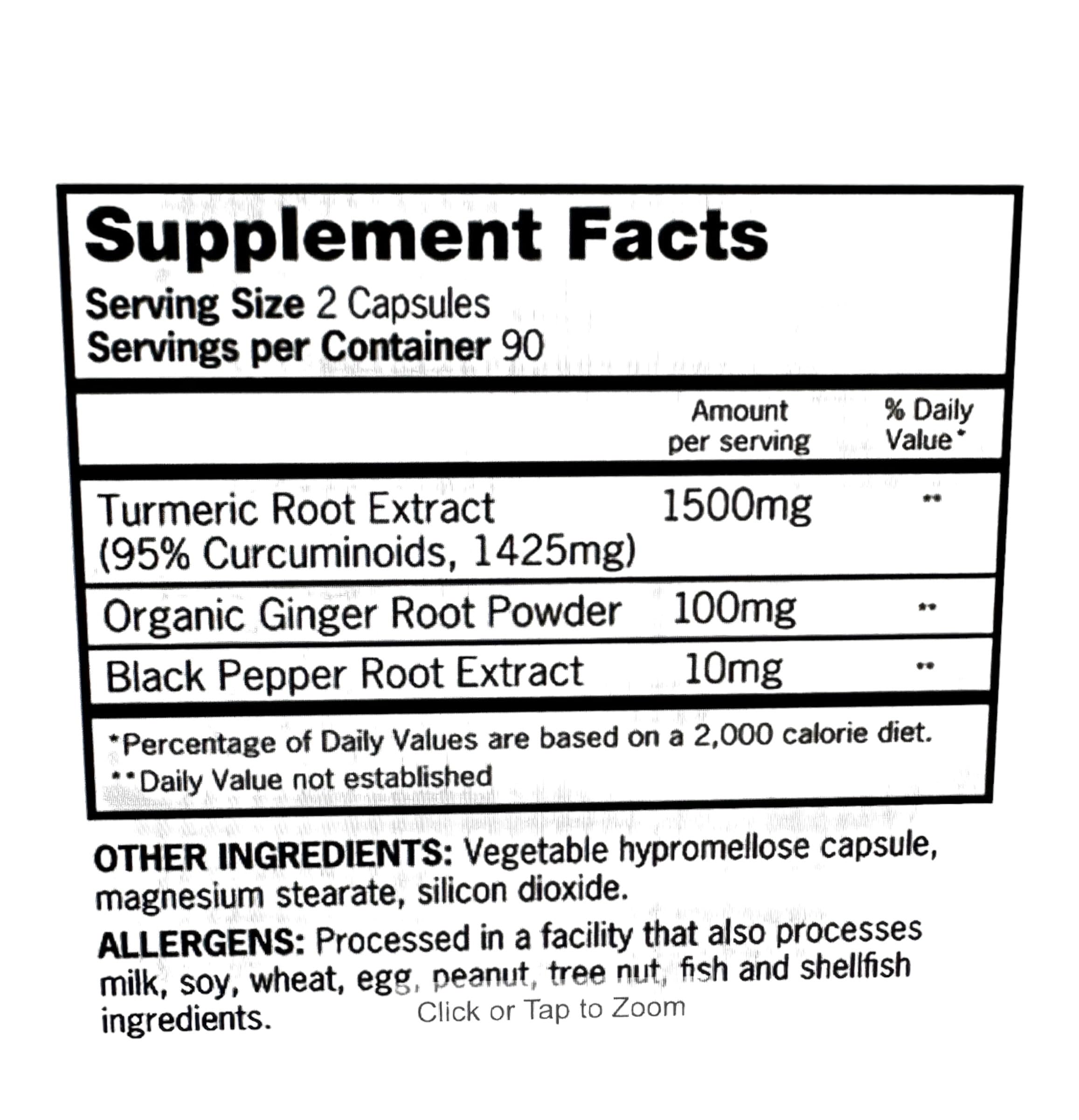 Qunol Turmeric Curcumin capsules close-up — 1500 mg curcuminoids with black pepper for bioavailability