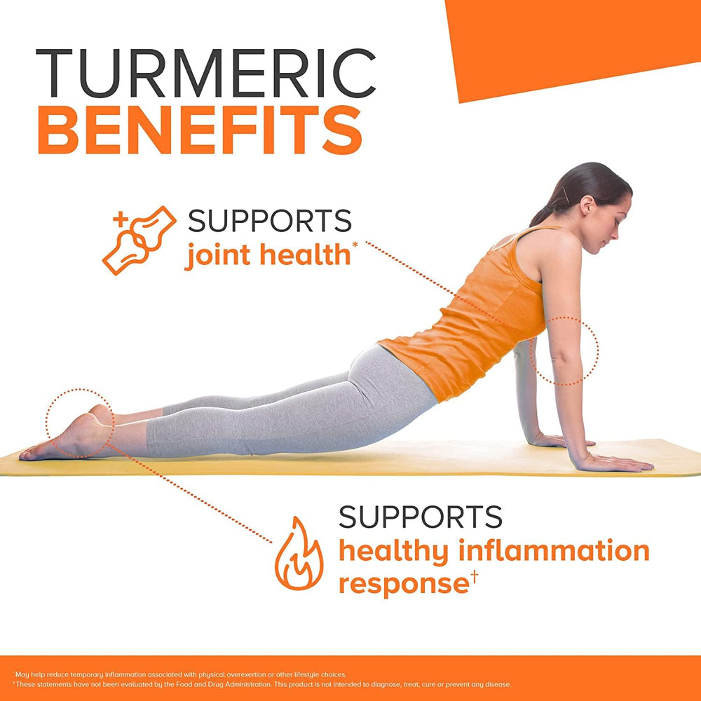 Qunol Turmeric daily-use image shows easy capsule routine.