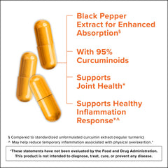Qunol Turmeric ingredients label closeup highlighting 95% curcuminoids.
