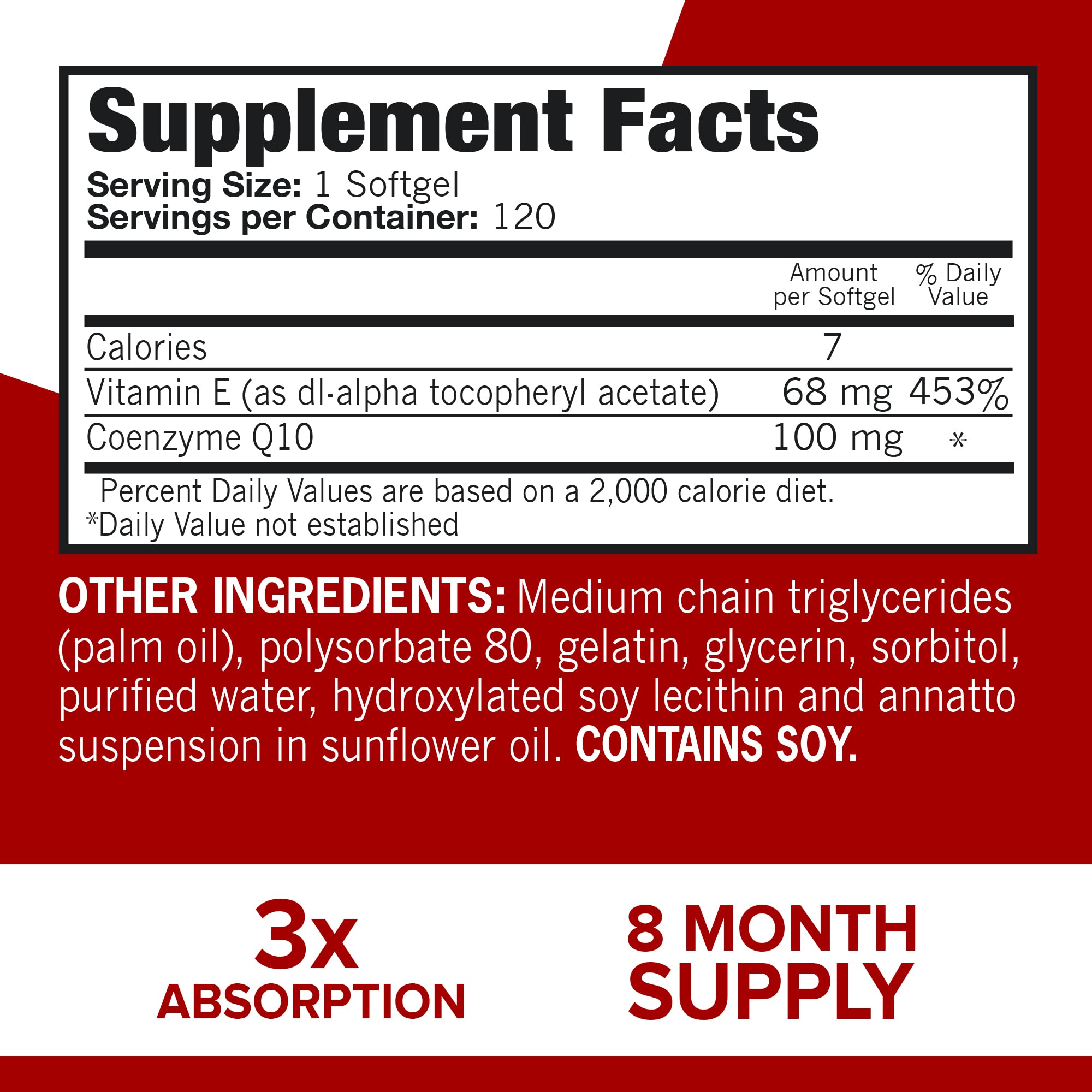 Qunol Ultra CoQ10 patented formulation graphic illustrates water and fat solubility.