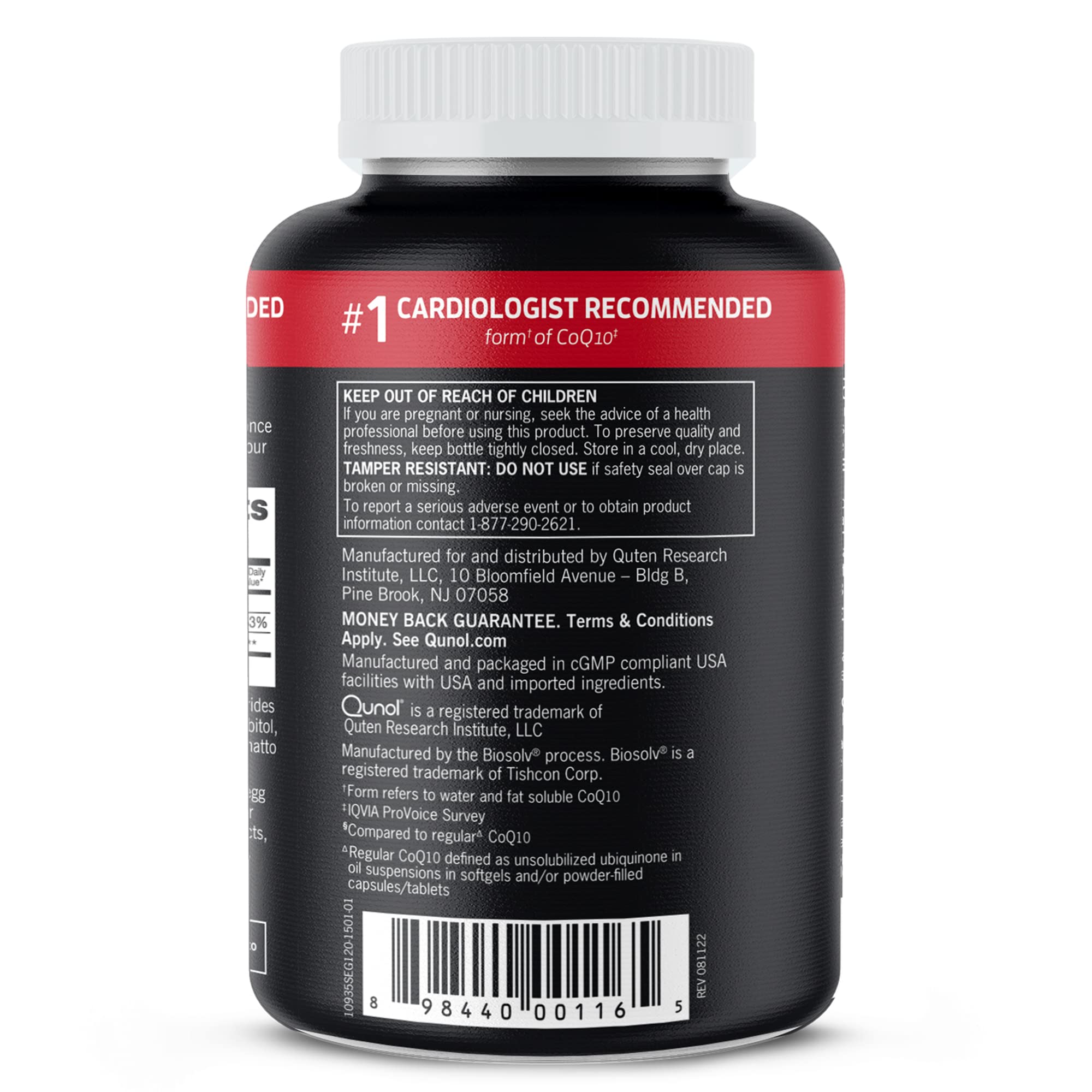 Qunol Ultra CoQ10 value pack demonstrates 240 softgels for extended use.