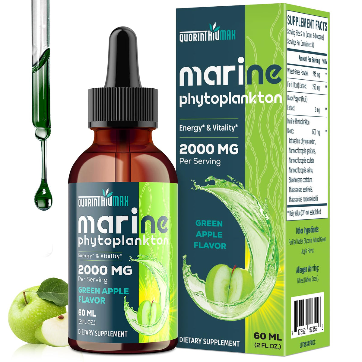 Quorinthiumax drops bottle pour for easy daily supplementation