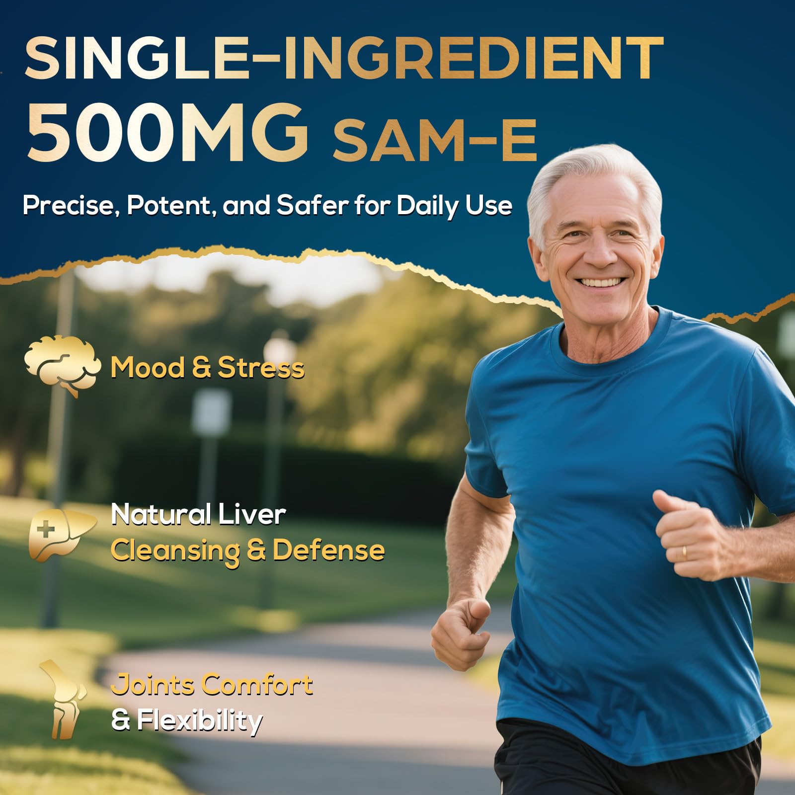 Quorinthiumax SAM-e label detail communicates purity and single-ingredient formula.