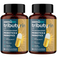 Quorinthiumax Tributyrin liquid-filled capsules for easy daily intake and absorption.