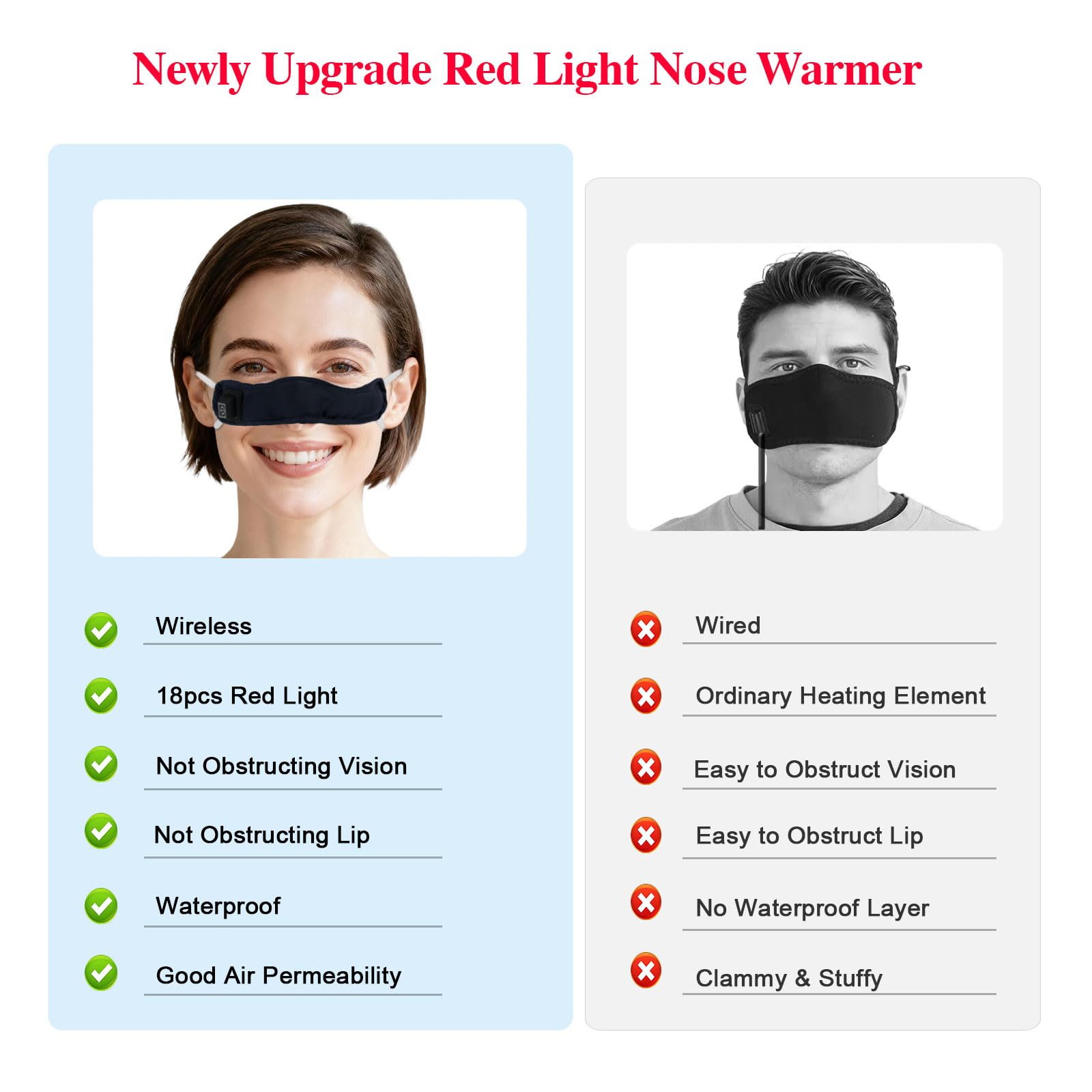 QUSD daily use nasal warmth before bed fits with glasses