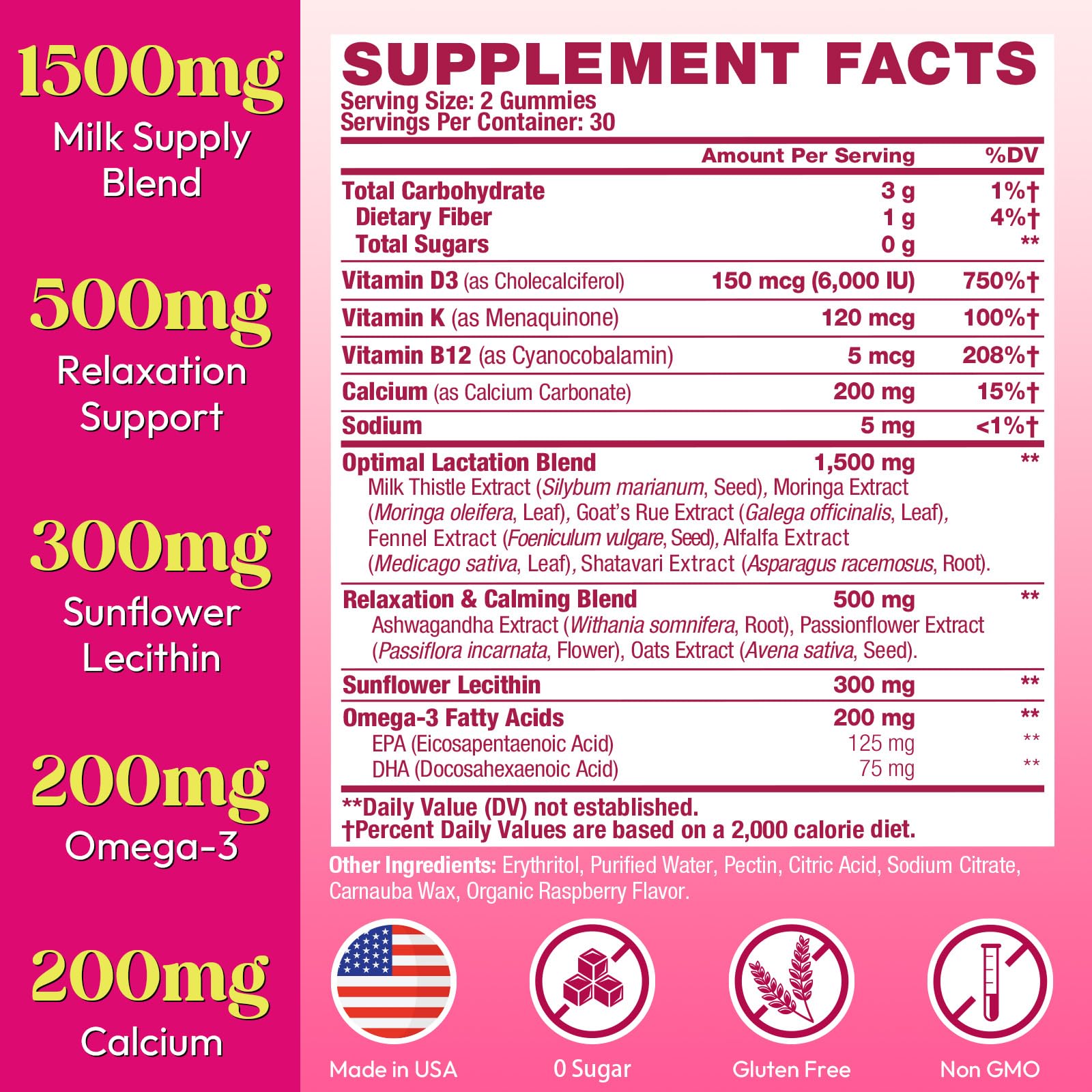 Quzair lactation gummies pack offers convenient on-the-go breastfeeding support