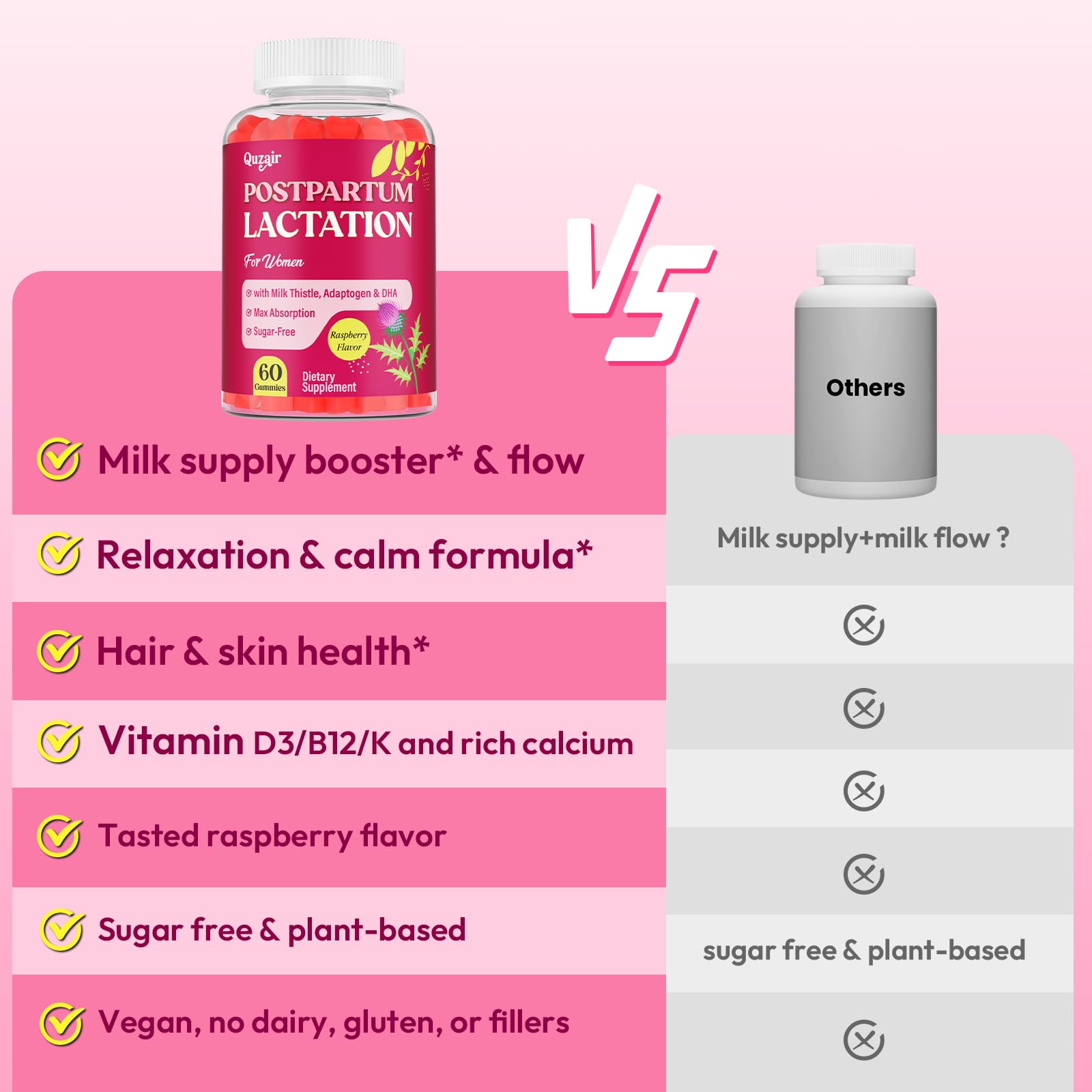 Quzair omega-3 vitamin D3 bottle delivers healthful fats and nutrients