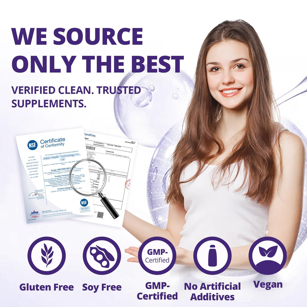 QVQ Non-GMO vegetarian-friendly seal on packaging