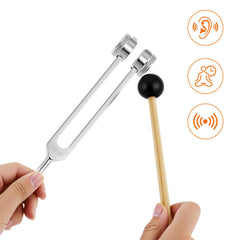 QWORK tuning fork 512hz close-up for high-frequency calm during mindfulness