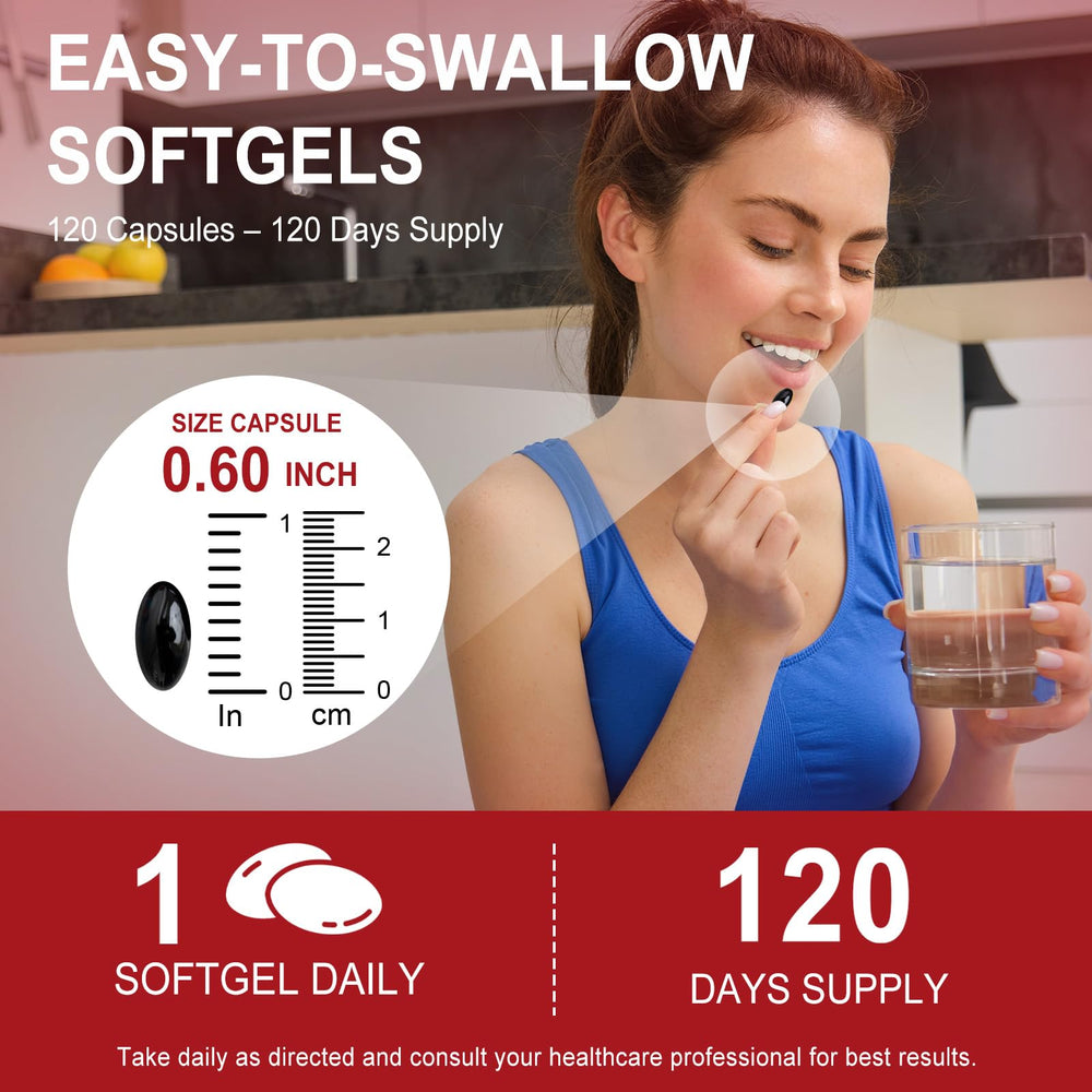 QYCOTXYR daily-use scene with softgels in hand