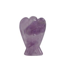 QYDCX amethyst angel figurine close-up highlighting smooth surface for calming energy.