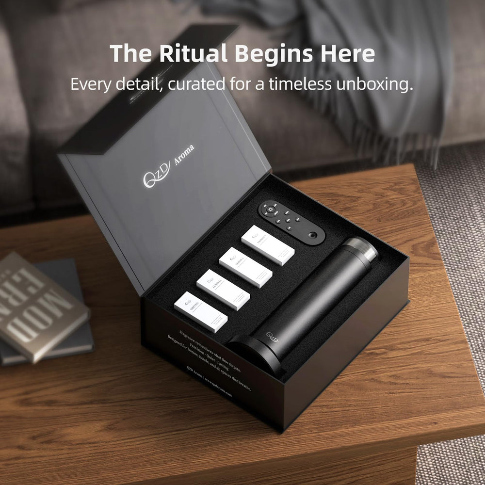 QZD A5 gift packaging makes a ready-to-gift scent starter kit.