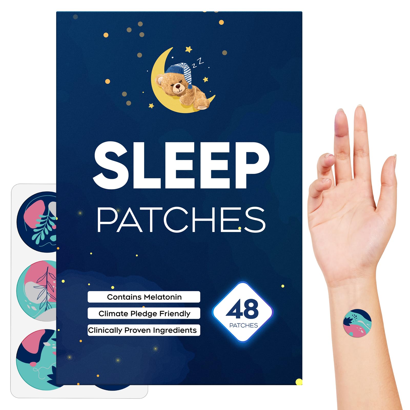 RAAYAM deep sleep patch pack ready for nightly use.