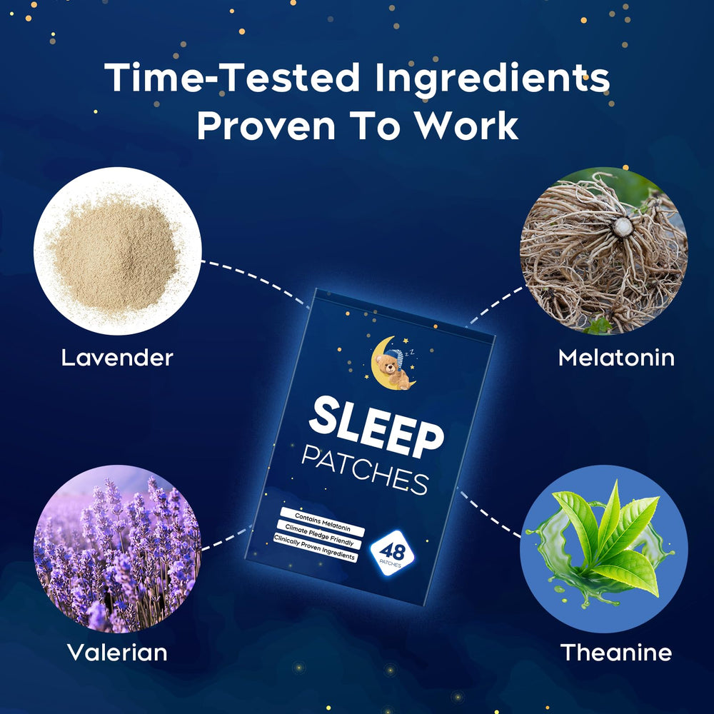 RAAYAM patch applied on arm for restful evenings.