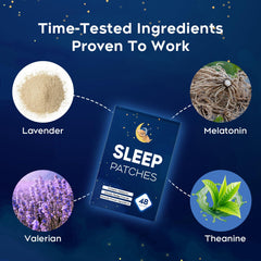 RAAYAM patch applied on arm for restful evenings.