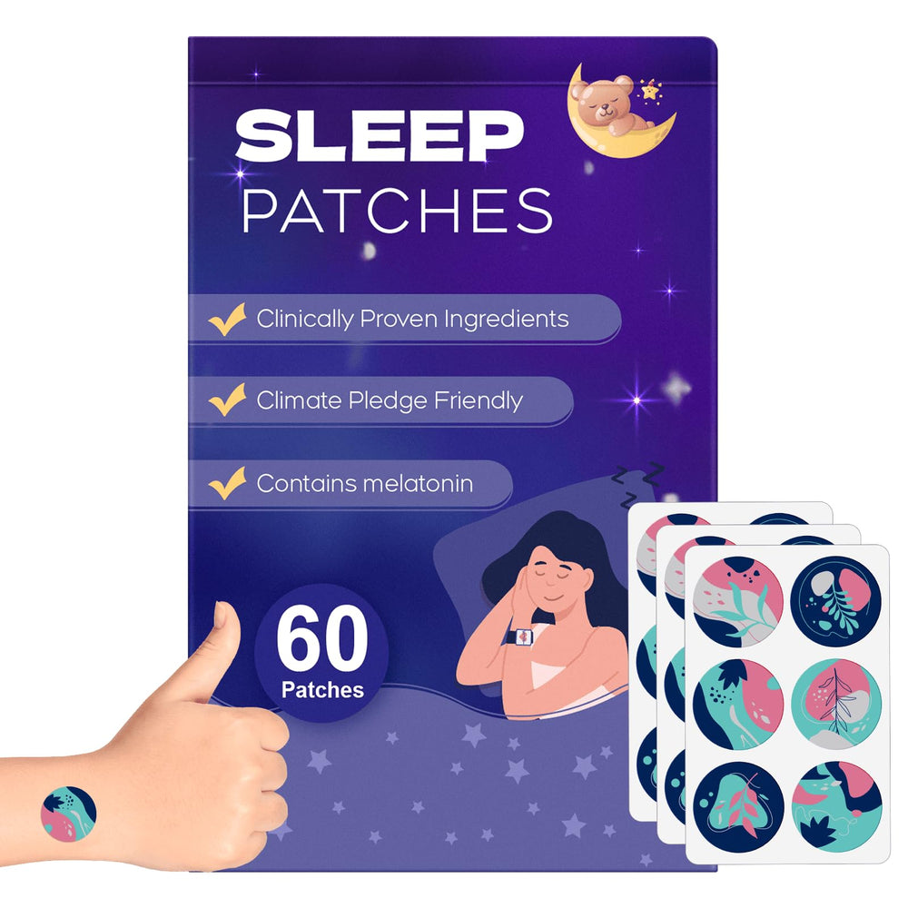 RAAYAM sleep patch shows waterproof adhesive for uninterrupted overnight wear.